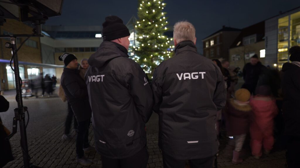 Vagter fra Dansk Vagt ved et julearrangement